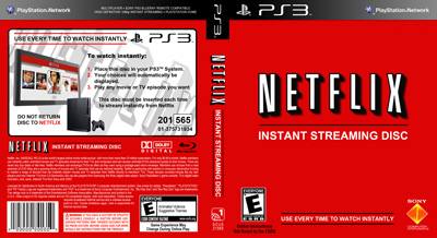 Netflix Instant Watch for PS3 Disc Insert