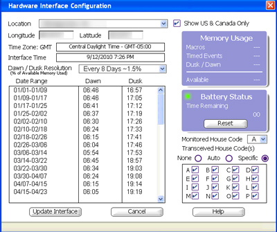 X10 Hardware Interface Update